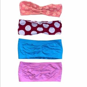 Four Assorted Bandeau Bras | Small